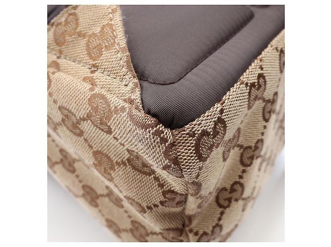 Zaino/Borsa a mano in tela GG Gucci Marrone Beige - vista 7