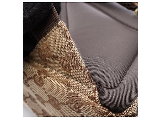 Zaino/Borsa a mano in tela GG Gucci Marrone Beige - vista 8
