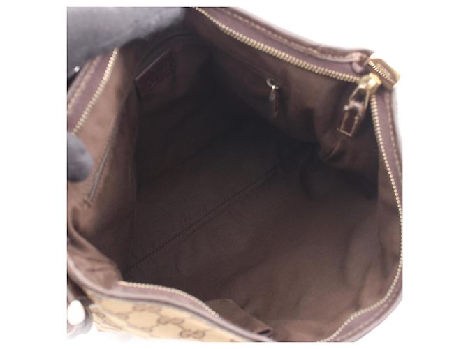 Borsa a Spalla Gucci Abbey GG Canvas Marrone Beige - vista 3