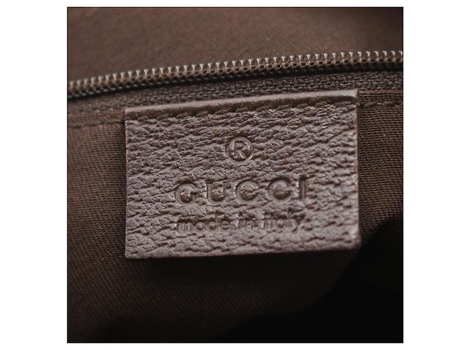 Borsa a Spalla Gucci Abbey GG Canvas Marrone Beige - vista 4