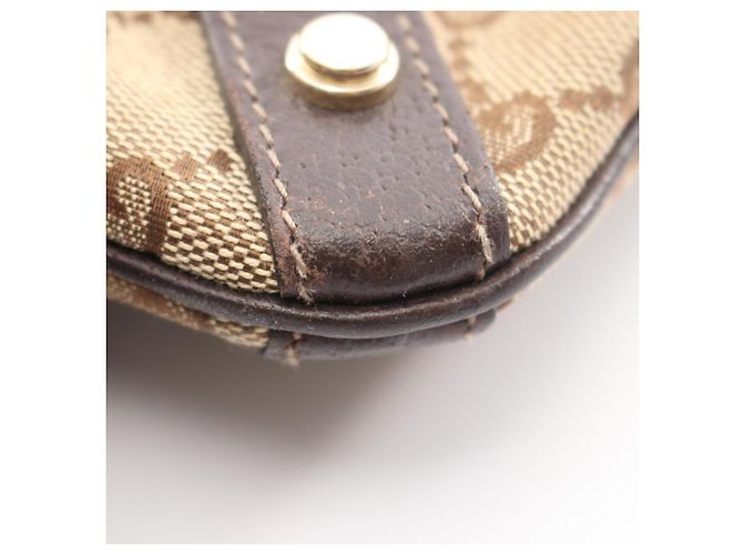 Borsa a Spalla Gucci Abbey GG Canvas Marrone Beige - vista 5