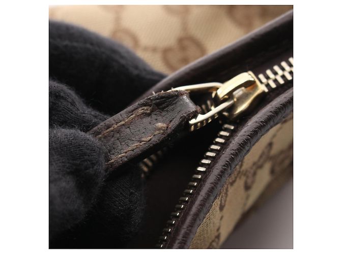 Borsa a Spalla Gucci Abbey GG Canvas Marrone Beige - vista 9