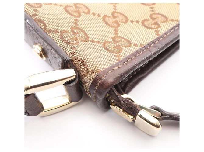 Borsa a Spalla Gucci Abbey GG Canvas Marrone Beige - vista 7