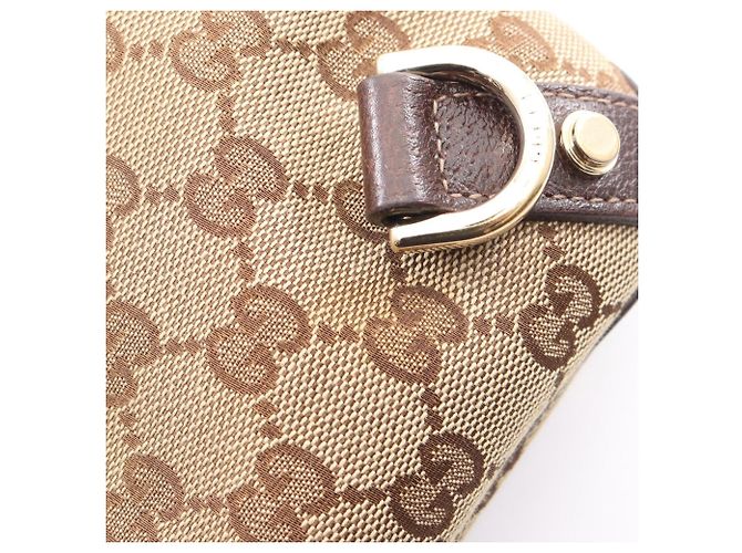 Borsa a Spalla Gucci Abbey GG Canvas Marrone Beige - vista 9