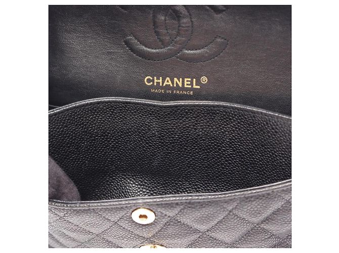 Borsa a Spalla Chanel Matelassé Double Flap Nero - vista 6