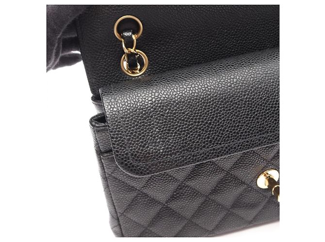 Borsa a Spalla Chanel Matelassé Double Flap Nero - vista 7
