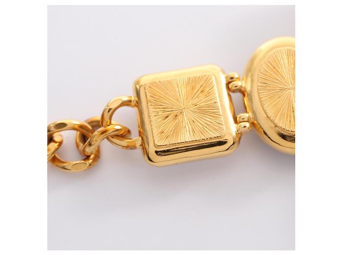 Chanel Coco Mark Gripoix Charm Bracelet Black White Golden - view 6