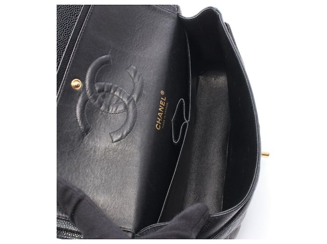 Borsa a tracolla Chanel Matelassé Double Flap Nero - vista 3