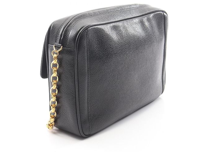 Bolso de hombro Chanel Coco Mark en piel negra Negro - vista 2