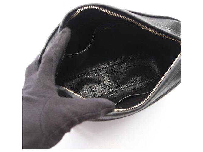 Bolso de hombro Chanel Coco Mark en piel negra Negro - vista 3