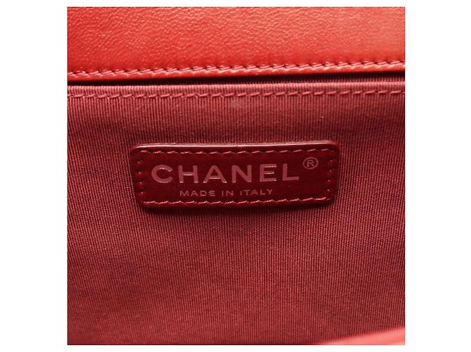 Borsa a tracolla Chanel Boy in Bordeaux Bordò - vista 4