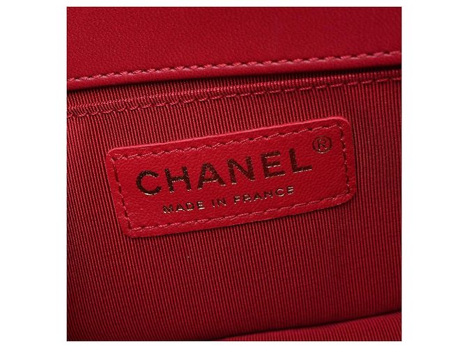 Borsa a tracolla Chanel Boy Small in agnello rosa - vista 4