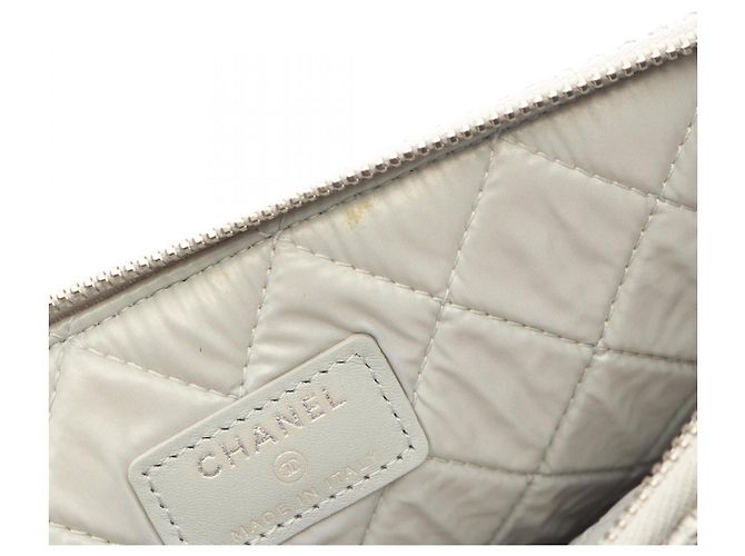 Borsa Chanel Deauville Second Bag Clutch Handbag Marrone - vista 8