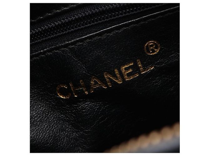Borsa a Spalla Chanel Coco Mark Diamond Stitch Fringe Nero - vista 4