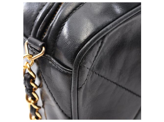 Borsa a Spalla Chanel Coco Mark Diamond Stitch Fringe Nero - vista 6