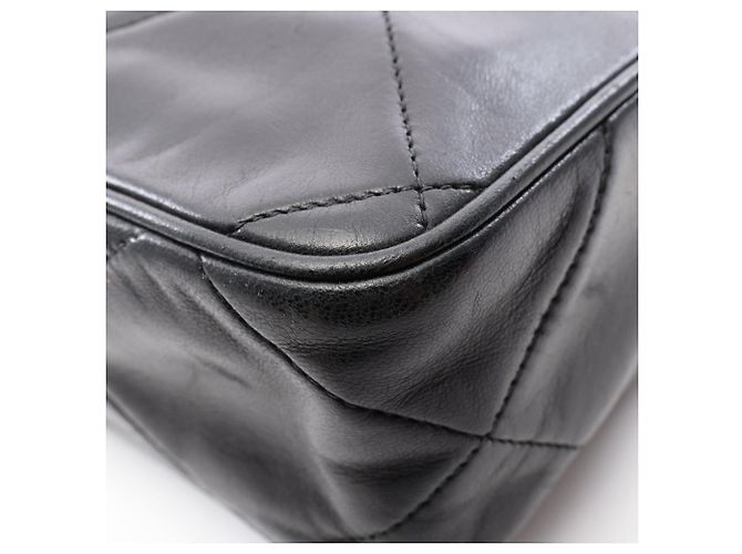 Borsa a Spalla Chanel Coco Mark Diamond Stitch Fringe Nero - vista 8