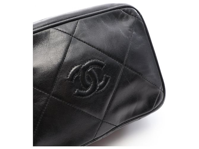 Borsa a Spalla Chanel Coco Mark Diamond Stitch Fringe Nero - vista 9