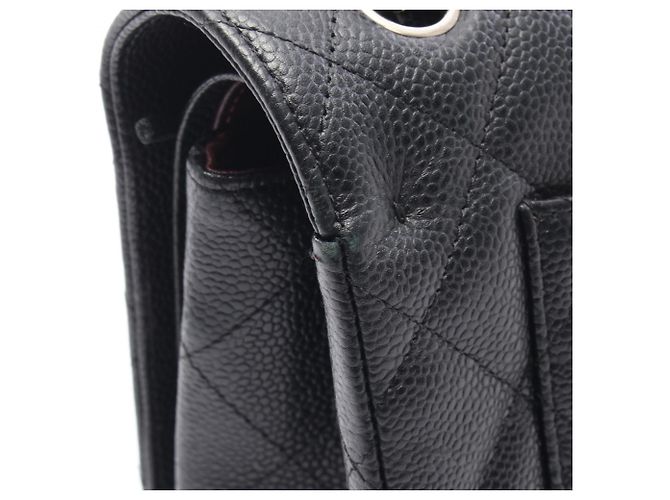 Timeless Borsa a tracolla Chanel Large Matelassé Classic Double Flap Nero - vista 8