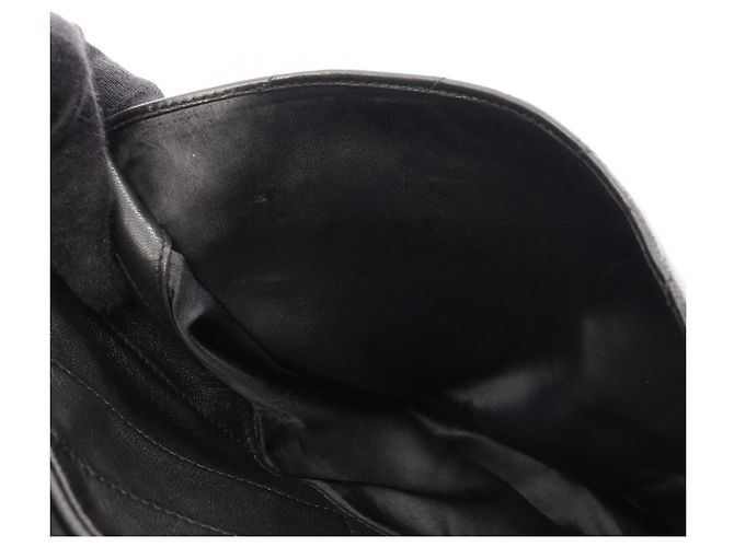 Borsa a Spalla con Frange Chanel Coco Mark Bias Stitch Nero - vista 10