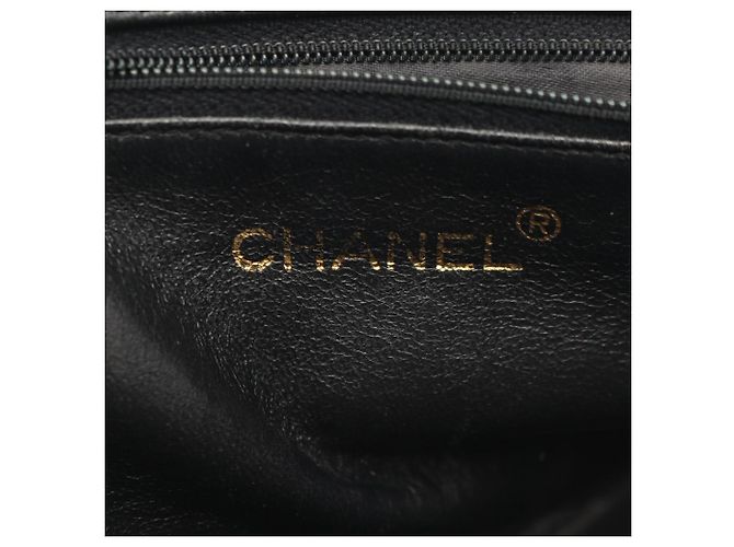 Borsa a Spalla con Frange Chanel Coco Mark Bias Stitch Nero - vista 4