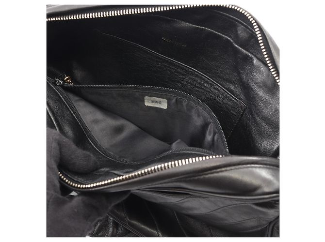 Borsa a Spalla con Frange Chanel Coco Mark Bias Stitch Nero - vista 7