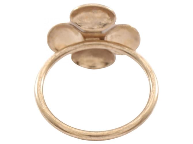 Anello a fascia Chanel Coco Mark Flower Bianco D'oro - vista 3