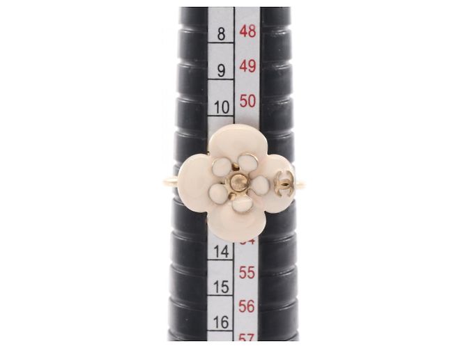 Anello a fascia Chanel Coco Mark Flower Bianco D'oro - vista 5