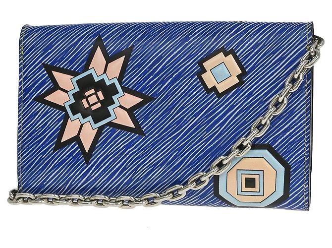 Louis Vuitton Twist Chain Edizione Limitata in Pelle Epi Azteque Blu - vista 2