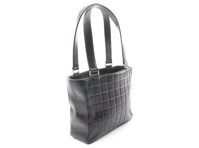 Borsa Tote Chanel Black Chocolate Bar Nero - vista 2