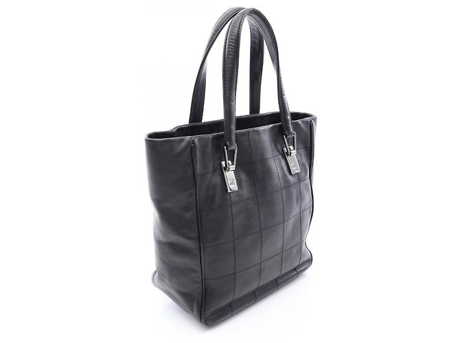 Borsa Tote Chanel Chocolate Bar Nero - vista 2