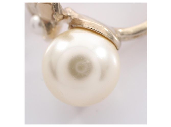 Anillo Chanel Coco Mark Blanco Dorado - vista 6