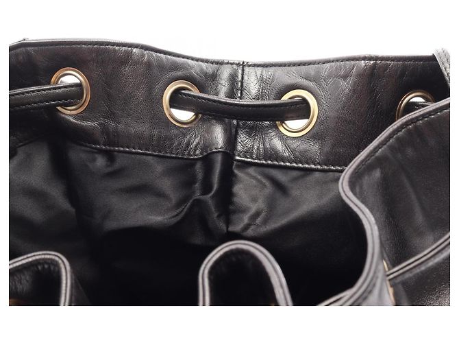 Borsa a tracolla con coulisse Chanel Coco Mark Nero - vista 10