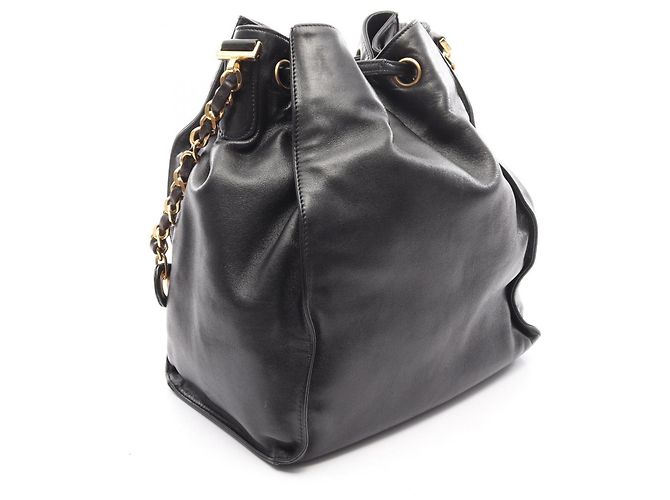 Borsa a tracolla con coulisse Chanel Coco Mark Nero - vista 2
