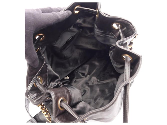 Borsa a tracolla con coulisse Chanel Coco Mark Nero - vista 3