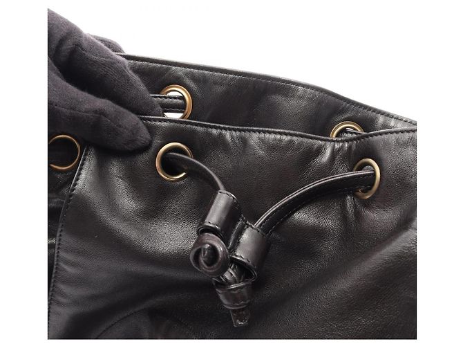 Borsa a tracolla con coulisse Chanel Coco Mark Nero - vista 8