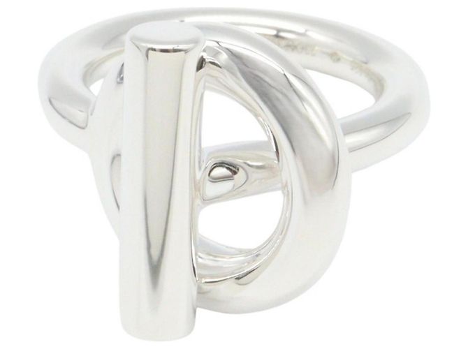 Ring Hermès Anillo de banda plateado Hermes Echappé MM - vista 2
