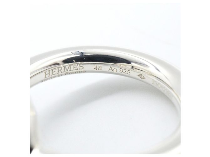 Ring Hermès Anillo de banda plateado Hermes Echappé MM - vista 4