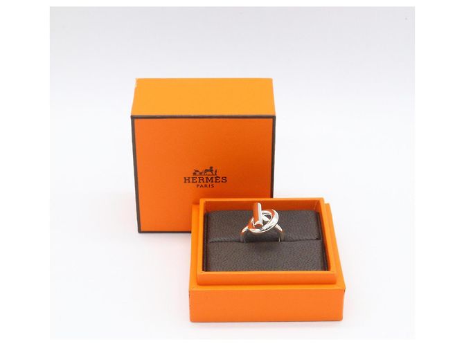 Ring Hermès Anillo de banda plateado Hermes Echappé MM - vista 7