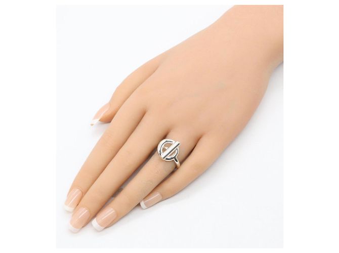 Ring Hermès Anillo de banda plateado Hermes Echappé MM - vista 8
