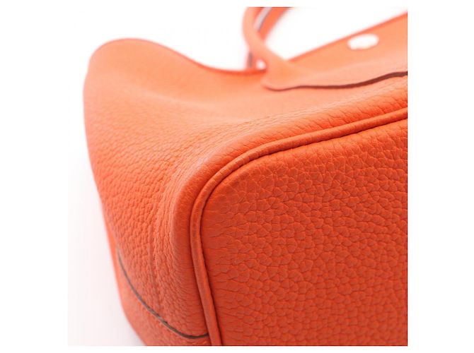 Hermès Borsa Tote Hermes Garden Party TPM Arancione - vista 10