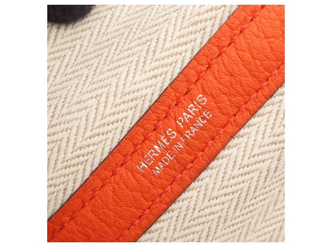 Hermès Borsa Tote Hermes Garden Party TPM Arancione - vista 4
