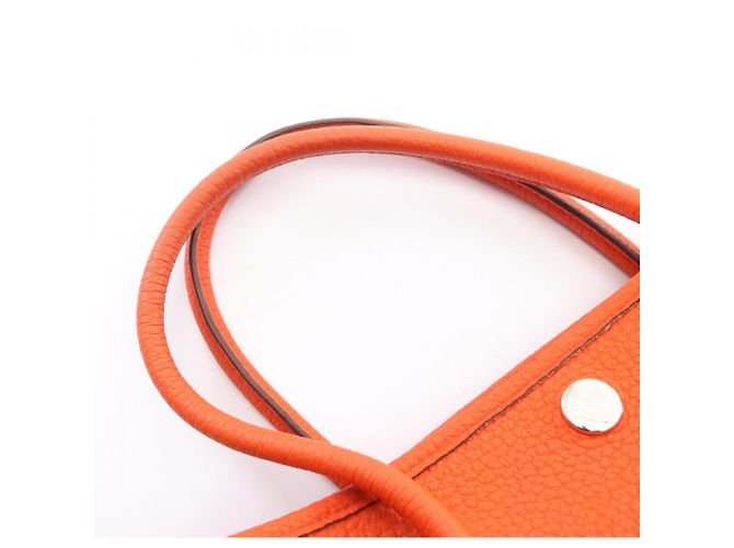 Hermès Borsa Tote Hermes Garden Party TPM Arancione - vista 7