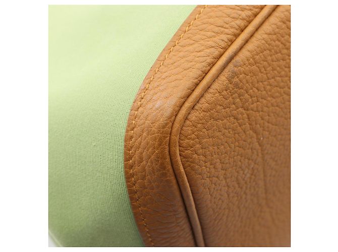 Hermès Borsa Tote Hermes Garden Party PM Marrone Verde - vista 6