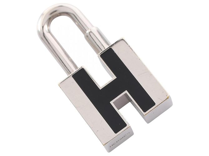 Hermès Hermes H Motif Cadena Charm Schwarz Silber - Ansicht 2