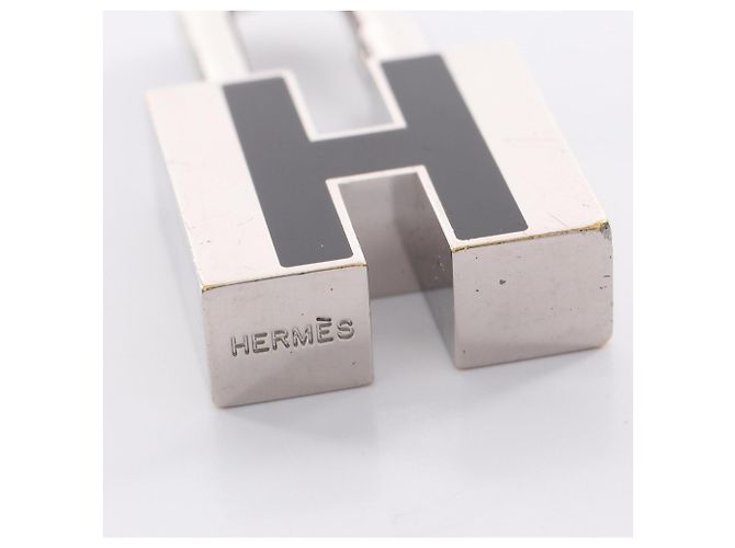 Hermès Hermes H Motif Cadena Charm Schwarz Silber - Ansicht 3