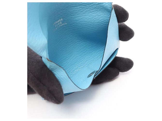 Hermès Monedero Hermes Calvi Celeste Azul Azul claro - vista 4