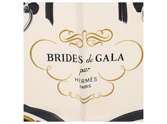 Foulard Carré 90 Brides de Gala Hermès Blu Multicolore - vista 5