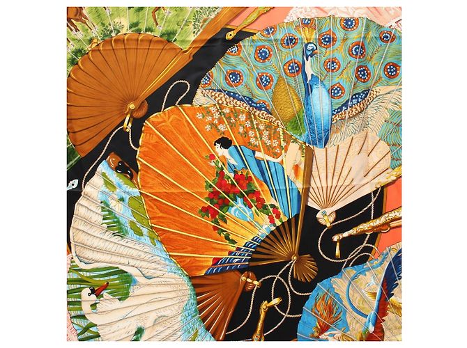 Hermès Sciarpa Hermes Carre 90 BRISE de CHARME Nero Multicolore - vista 5