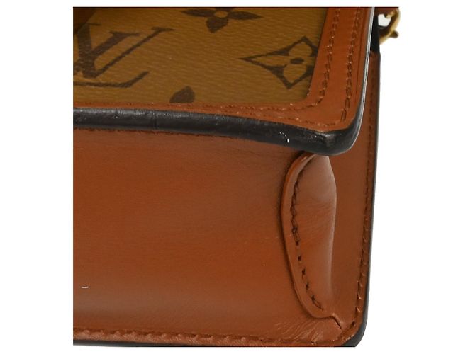 Louis Vuitton Dauphine Chain Reverse Monogram Canvas Small Marrone - vista 6