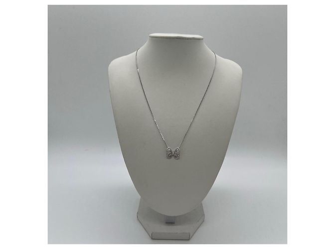 Collana De Beers Portraits of Nature Farfalla in Oro Bianco Argento - vista 2
